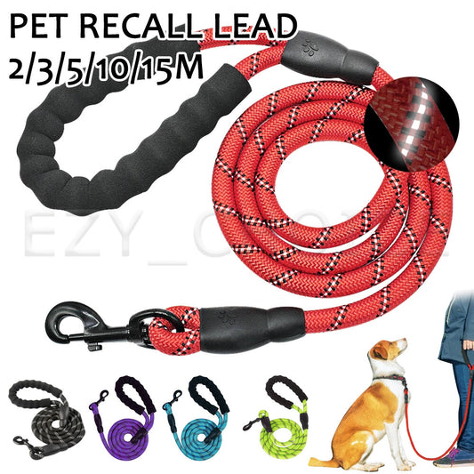 Pet Strong Rope Long Nylon Training Dog Puppy Leash Heavy Duty Lead Soft Handle