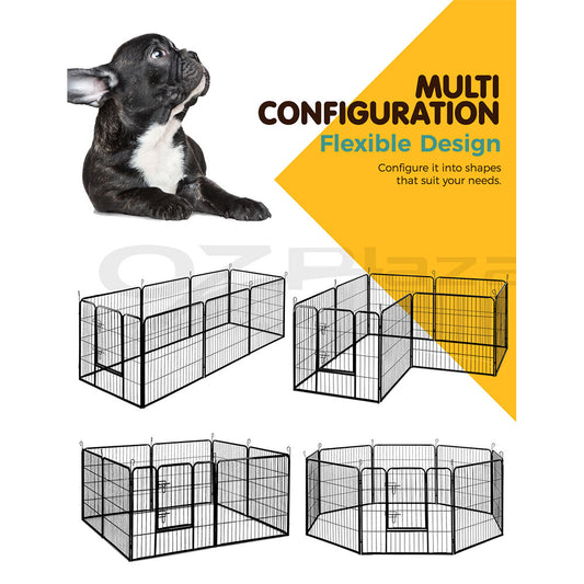 I.Pet Pet Dog Playpen Enclosure 8 Panel Cage 32" Puppy Exercise Fence Playpen XL