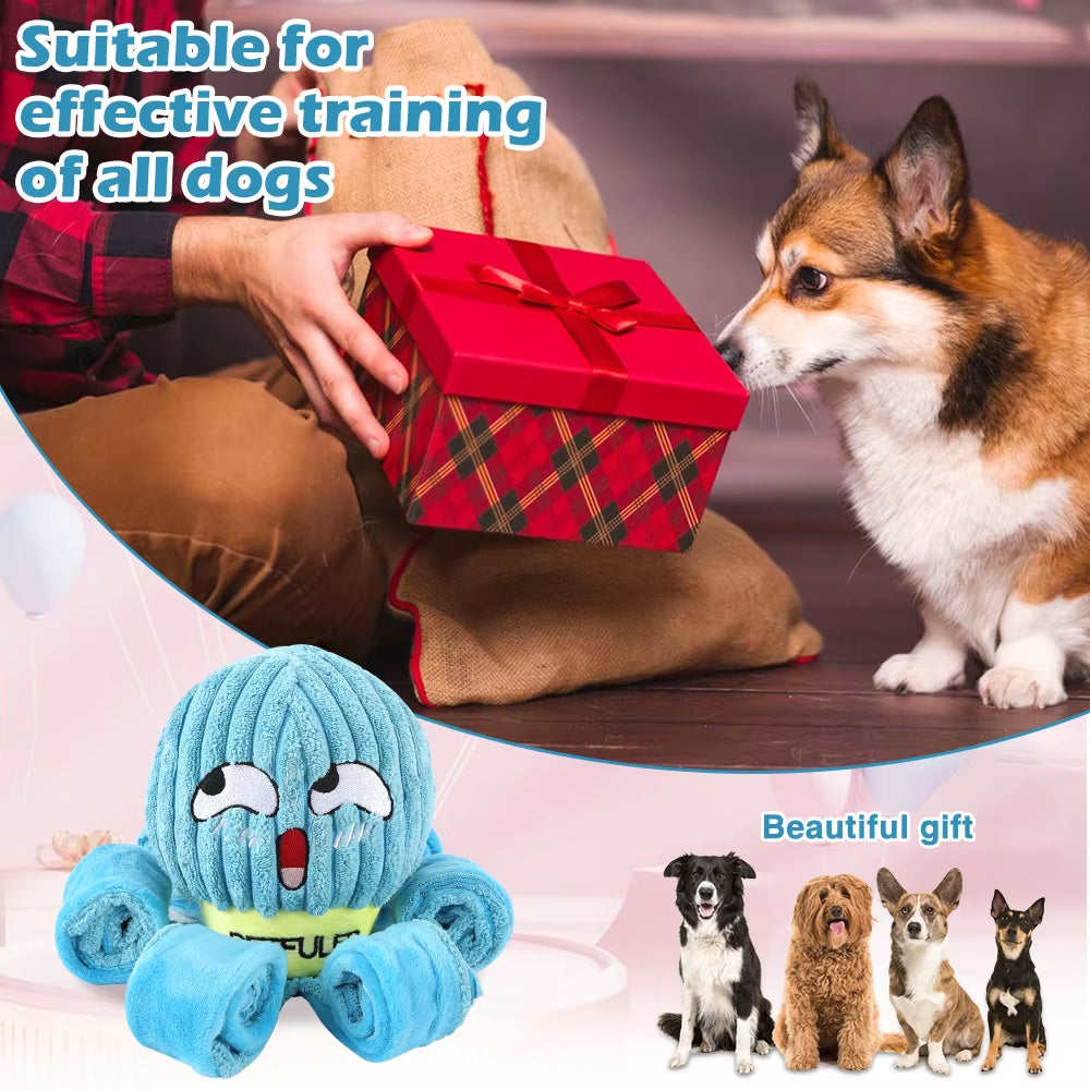 Valentine'S Day Dog Enrichment Toys，Octopus Dog Toys，Dog Snuffle Toy，Helps Pets Eat Slowly, Dog Puzzle Game Interactive Toy