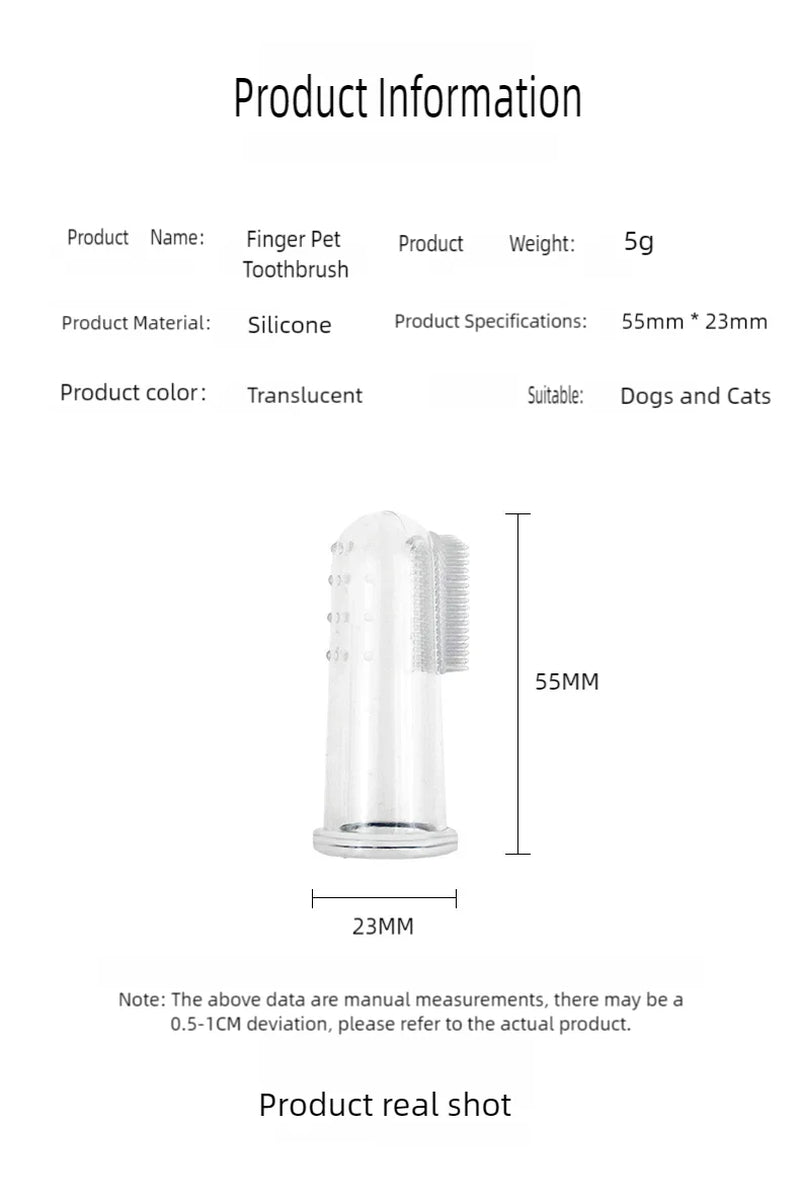 Teeth Cleaning for Dog Super Soft Finger Toothbrush Brush Clear Teeth Tool Cat Cleaning Pet Puppy Supplies Accessories