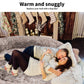 Thenapbed 1.8M Human Size Pet Bed Fluffy Calming Washing Napping Mattress Brown