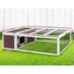 I.Pet Rabbit Hutch Chicken Coop Large Outdoor Wooden Run Pet Cage House Coops