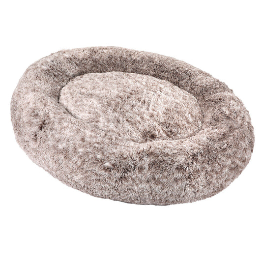 Thenapbed 1.8M Human Size Pet Bed Fluffy Calming Washing Napping Mattress Brown