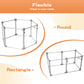 Pawz Pet Playpen Transparent Acrylic Clear Folding Dog Fence Kennel 6 Panel