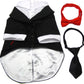 Pet - Oscar Formal Tuxedo with Black Tie and Red Bow Tie - Color: Black, Size: Small