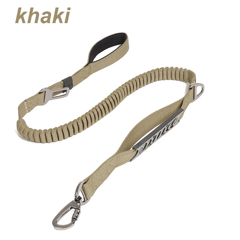 Adjustable Pet Dog Nylon Reflective Multi-Functional Retractable Dog Leash with Car Safety Buckle Pet Traction Rope Tactical