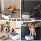 Travel Bowl, No Spill, No Drip Slow Water Feeder/Dispenser for Dogs, Cats, 35Oz/1L (Grey)