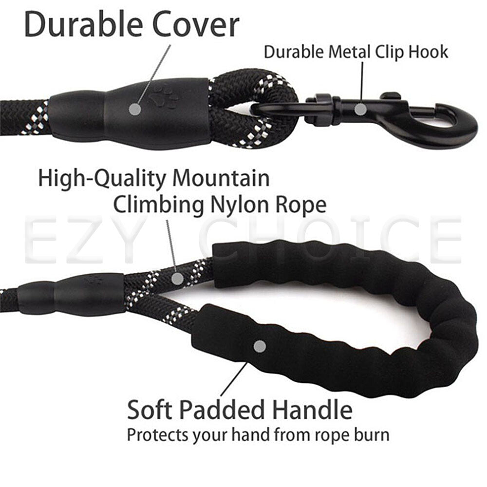 Pet Strong Rope Long Nylon Training Dog Puppy Leash Heavy Duty Lead Soft Handle