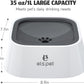 Travel Bowl, No Spill, No Drip Slow Water Feeder/Dispenser for Dogs, Cats, 35Oz/1L (Grey)