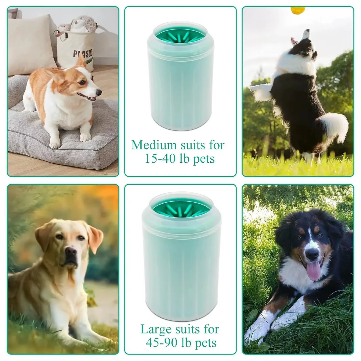 Soft Silicone Material Pet Foot Wash Cup, Cat and Dog Foot Cleaner, Portable Massage, Bath Cleaning Supplies