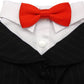 Pet - Oscar Formal Tuxedo with Black Tie and Red Bow Tie - Color: Black, Size: Small