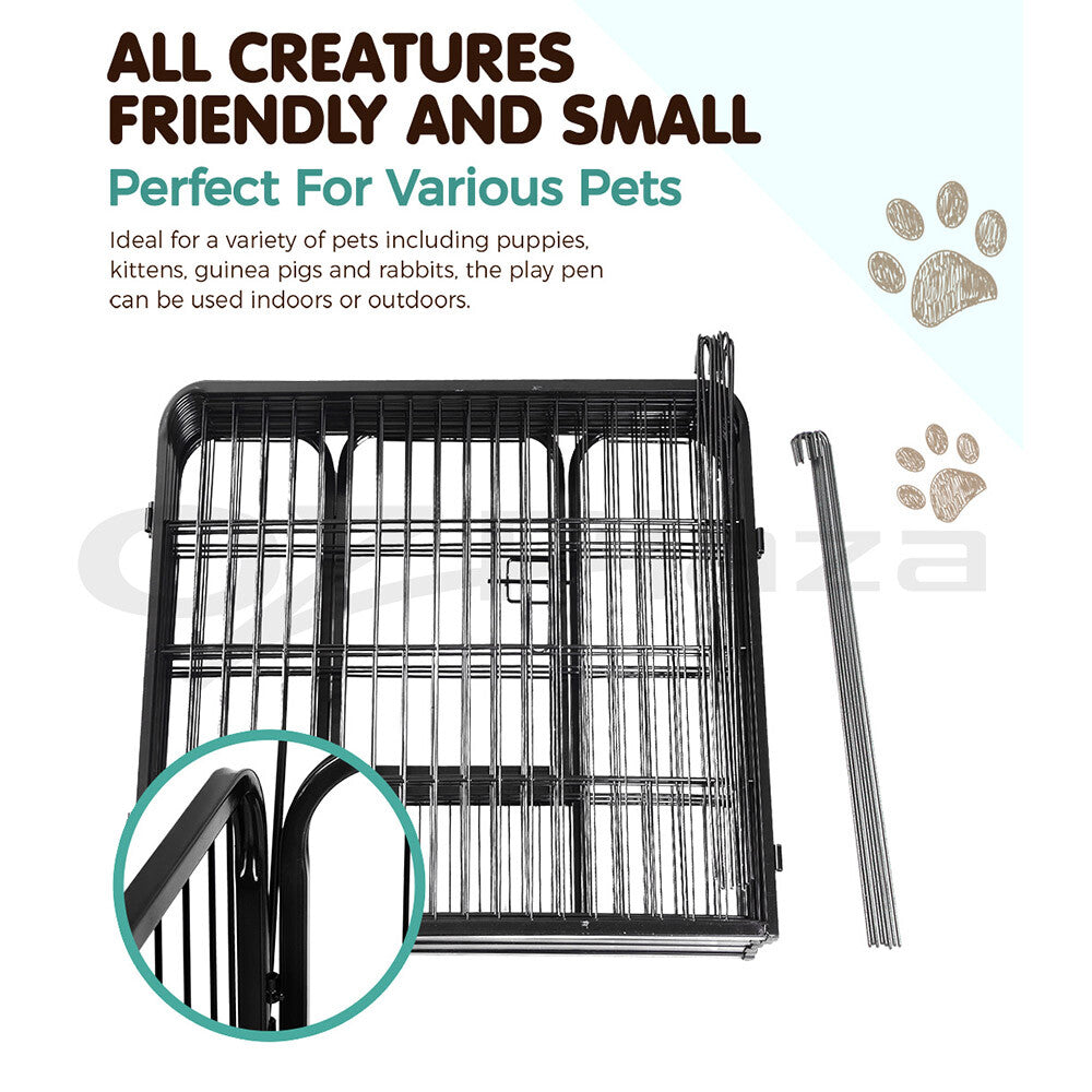 I.Pet Pet Dog Playpen Enclosure 8 Panel Cage 32" Puppy Exercise Fence Playpen XL