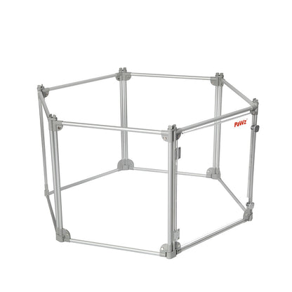 Pawz Pet Playpen Transparent Acrylic Clear Folding Dog Fence Kennel 6 Panel