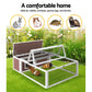 I.Pet Rabbit Hutch Chicken Coop Large Outdoor Wooden Run Pet Cage House Coops
