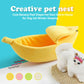 Banana Cat Bed House Funny Cute Cozy Cat Mat Beds Warm Durable Portable Pet Basket Kennel Dog Cushion Cat Supplies Multicolor