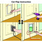 Dog Cat Kitten Flap Puppy Kitten Safety In&Out Pet Door with 4 Way Security Lock Door Pet Doors Sliding Door Safety Pet Door