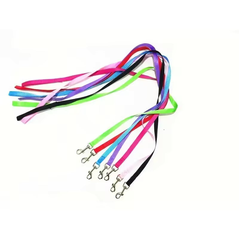 7 Colors 1.5Cm Nylon Pet Dog Leash Harness Dog Collar Walking Training Leash Cats Dog Harness Collar Leash Strap Belt