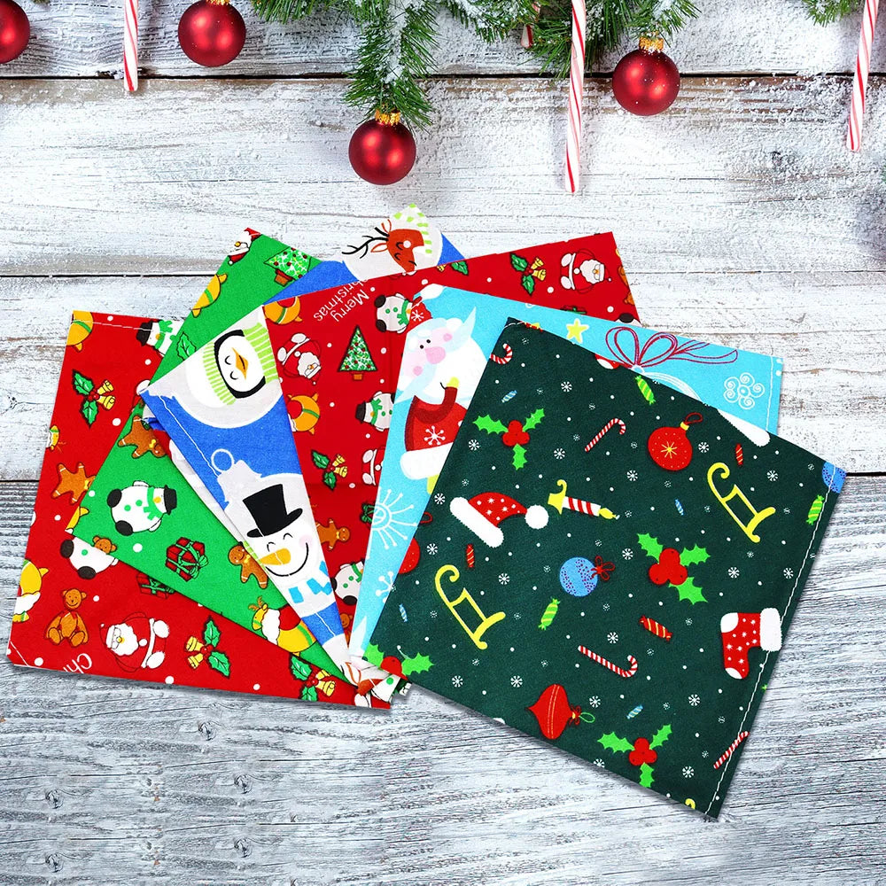 New 50Pcs Dog Bandana Christmas Pet Accessories Winter Pet Dog Cat Bandanas Scarf Cotton Pet Supplies Dog Grooming Accessories