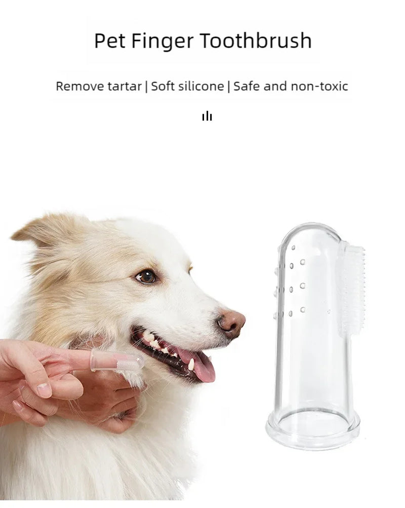 Teeth Cleaning for Dog Super Soft Finger Toothbrush Brush Clear Teeth Tool Cat Cleaning Pet Puppy Supplies Accessories