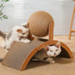 2 in 1 Cat Scratching Ball Wooden Cat Scratcher Sisal Scratch Board Wear-Resistant Grinding Paw Toy Solid Wood Scraper for Cats