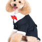 Pet - Oscar Formal Tuxedo with Black Tie and Red Bow Tie - Color: Black, Size: Small