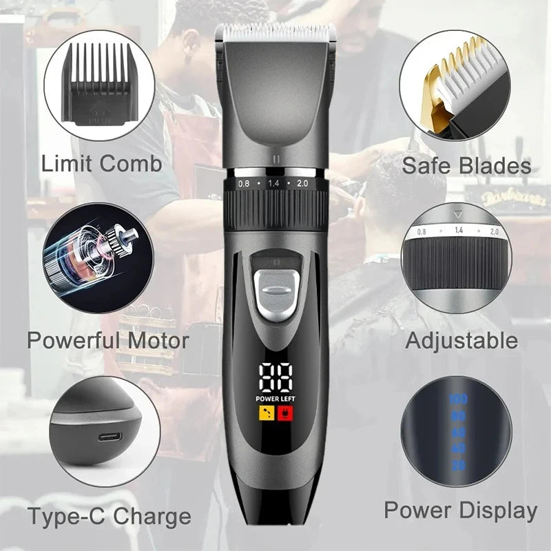 Dog Clipper Dog Hair Clippers Grooming (Pet/Cat/Dog/Rabbit) Haircut Trimmer Shaver Set Petsfader