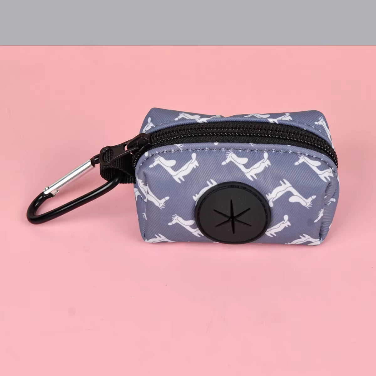 Rainbow Print Fashion Design Dog Poo Bag Holder for Dog Leash Attachment (Without Poo Bag and Leash)